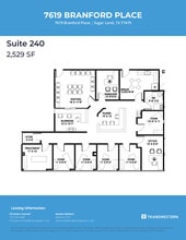 7619 Branford Pl, Sugar Land, TX à louer Plan d’étage– Image 1 sur 1