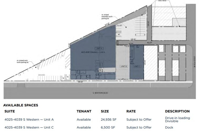 4025-4039 S Western Blvd, Chicago, IL à vendre Plan d’étage– Image 1 sur 1