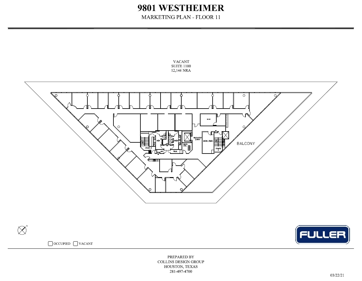9801 Westheimer Rd, Houston, TX à louer Plan d’étage– Image 1 sur 2