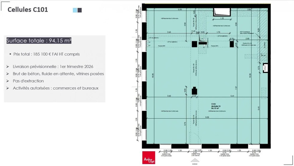Bureau dans Fleury-sur-Orne à vendre - Photo de l’immeuble – Image 2 sur 2