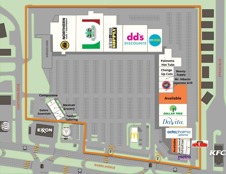 5900 Rivers Ave, North Charleston, SC à louer - Plan de site – Image 2 sur 4