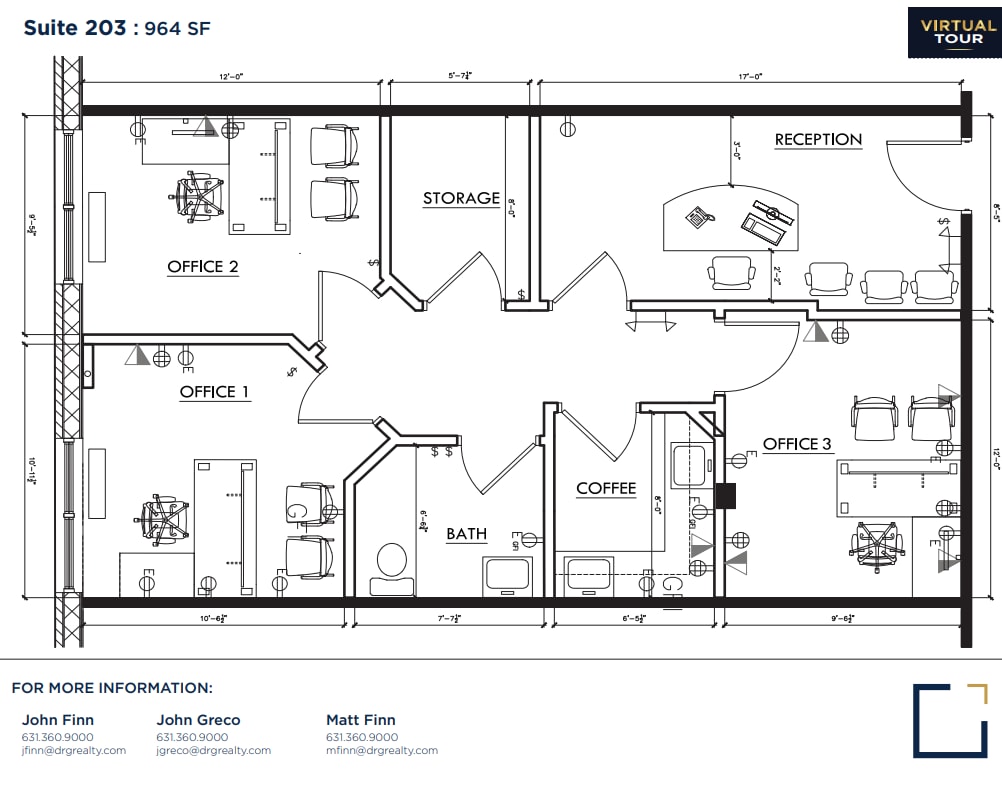 222 Middle Country Rd, Smithtown, NY à louer Plan d’étage– Image 1 sur 1