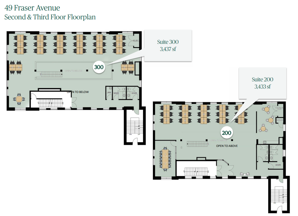 49 Fraser Ave, Toronto, ON à louer Plan d’étage– Image 1 sur 1