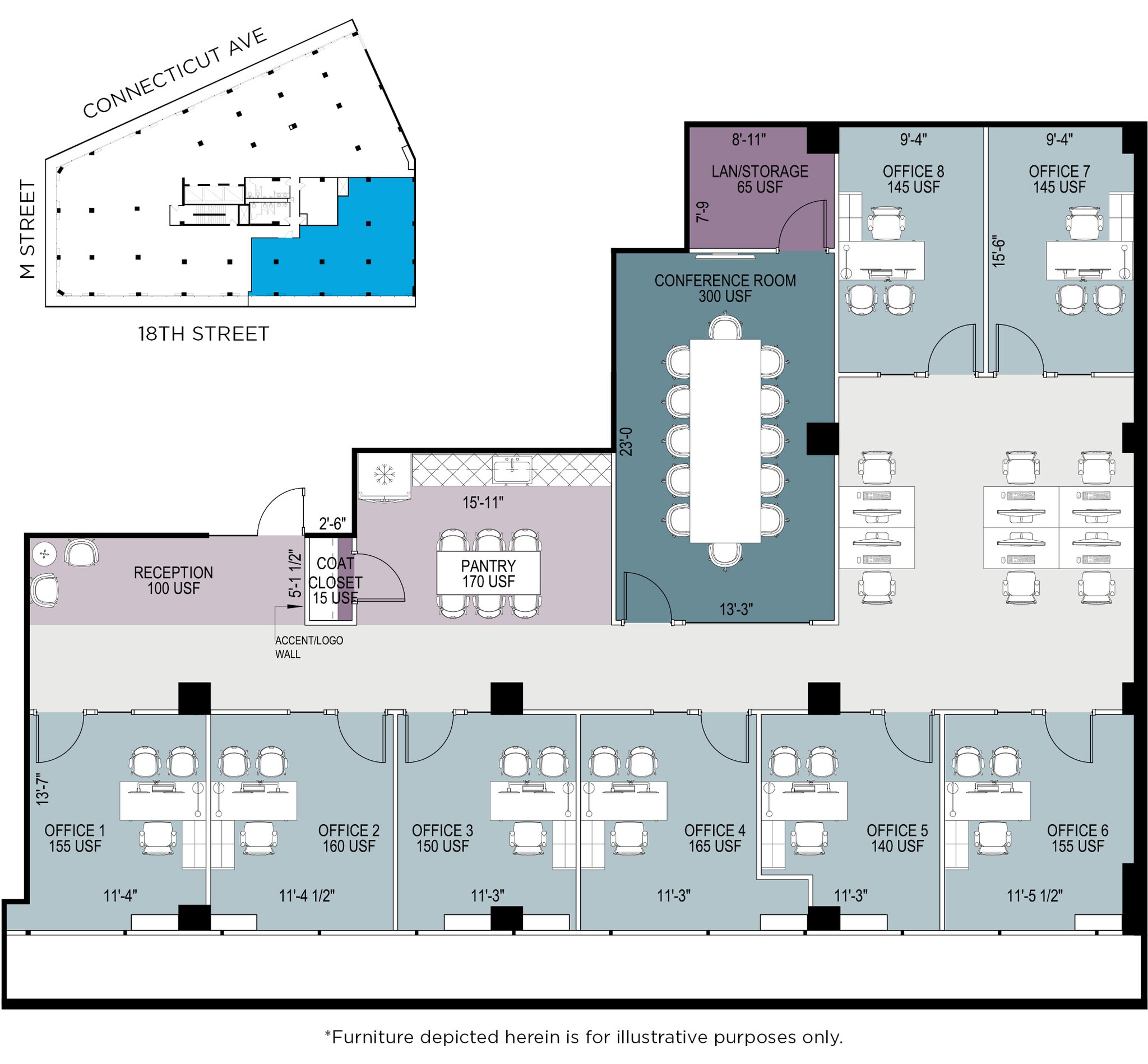 1150 Connecticut Ave NW, Washington, DC à louer Plan d’étage– Image 1 sur 1