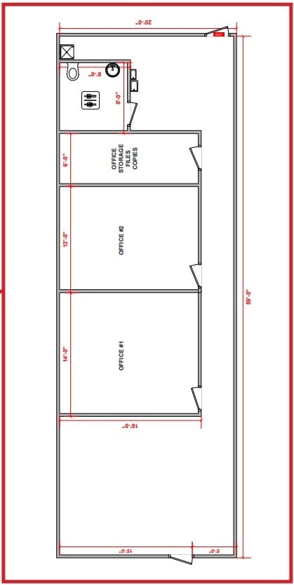 2051 W Chandler Blvd, Chandler, AZ à louer Plan d’étage– Image 1 sur 3