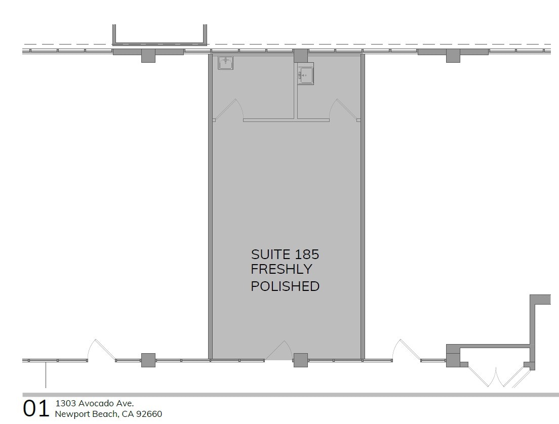 1303 Avocado Ave, Newport Beach, CA à louer Plan d’étage– Image 1 sur 1