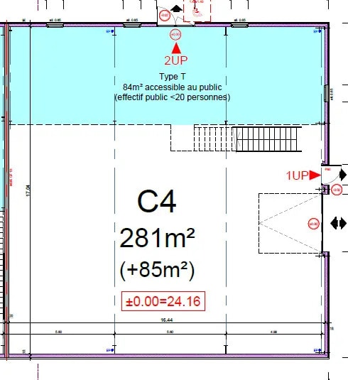Local d'activités dans Cormelles-le-Royal à vendre - Plan d’étage – Image 2 sur 2