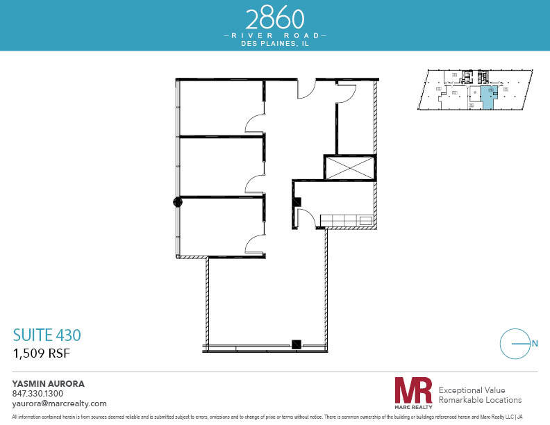 2860 S River Rd, Des Plaines, IL à louer Plan d’étage– Image 1 sur 7