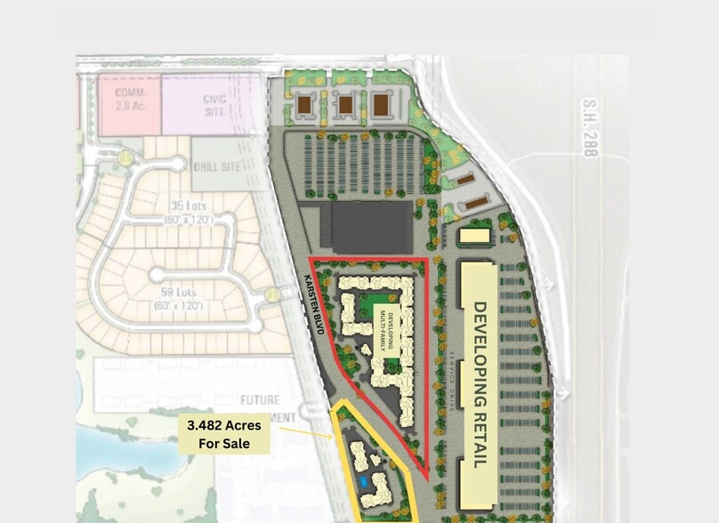 CHM9+3GX, Iowa Colony, TX à vendre - Plan de site – Image 3 sur 3