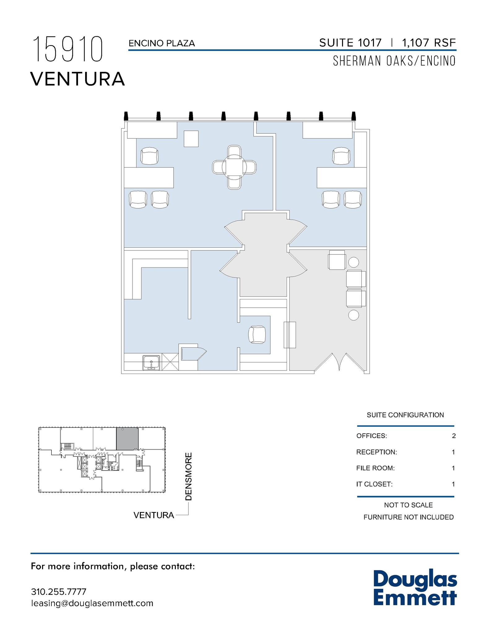 15910 Ventura Blvd, Encino, CA à louer Plan d’étage– Image 1 sur 1