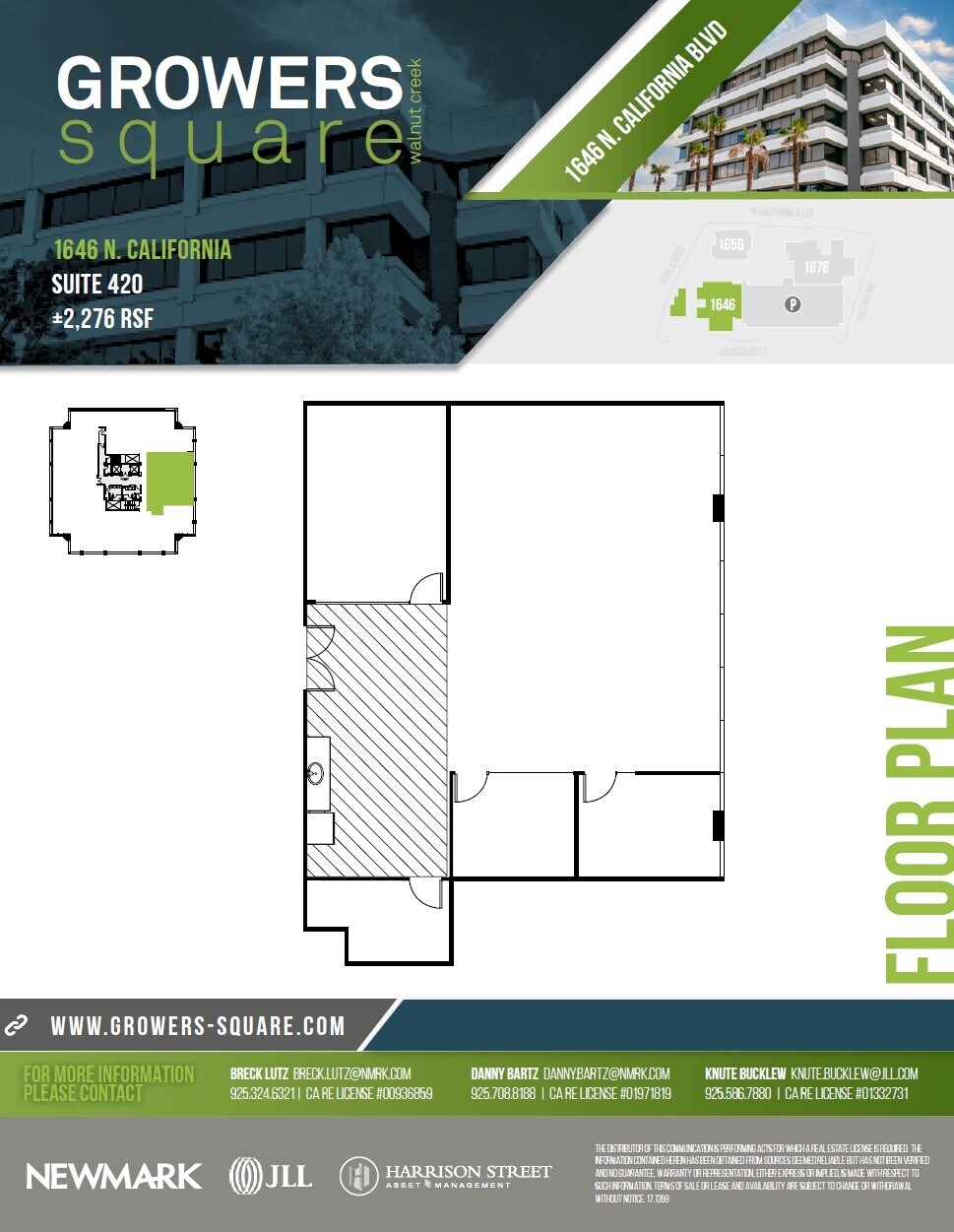 1676 N California Blvd, Walnut Creek, CA à louer Plan d’étage– Image 1 sur 1