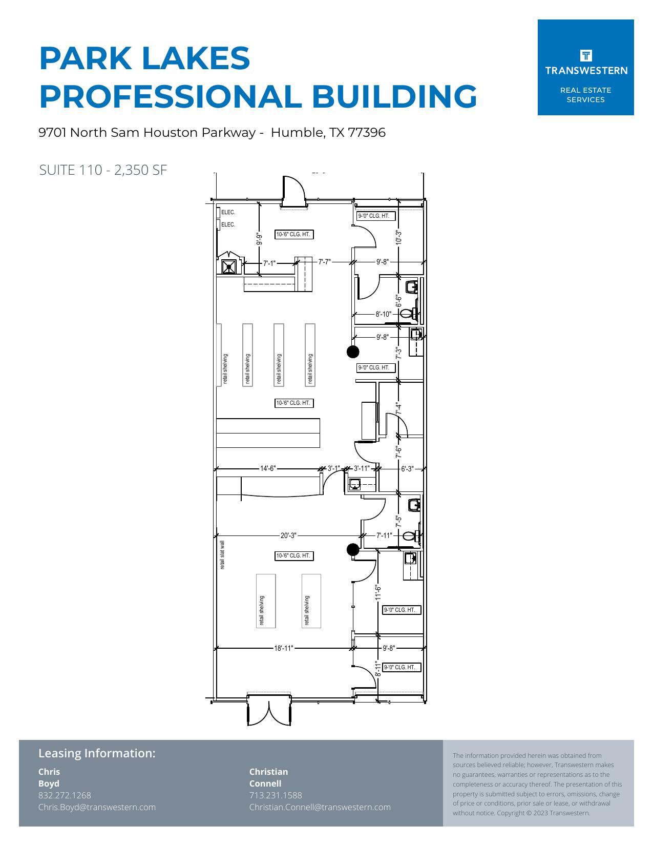 9701 N Sam Houston Pky, Humble, TX à louer Plan d’étage– Image 1 sur 1