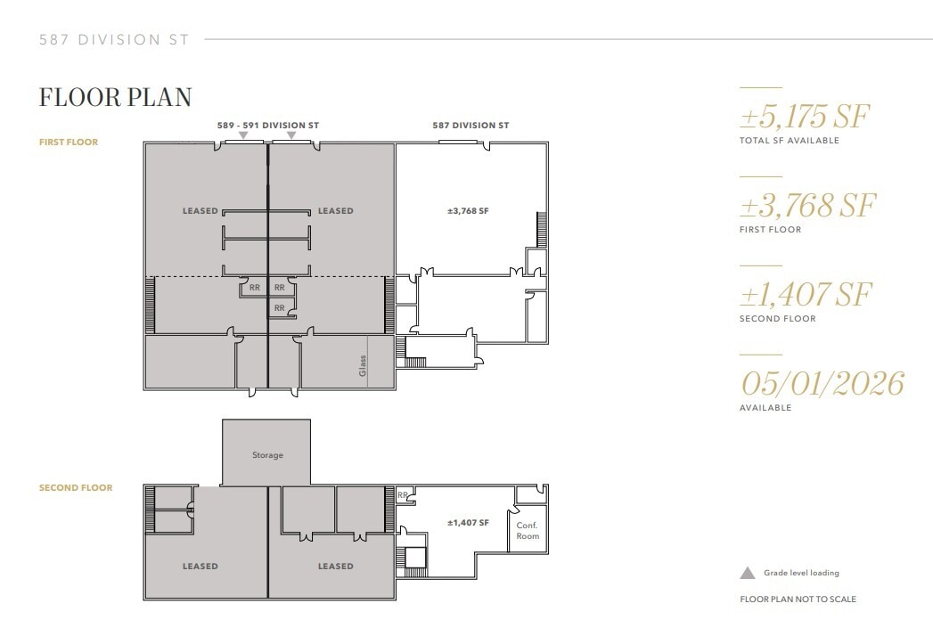 589-591 Division St, Campbell, CA à louer Plan d’étage– Image 1 sur 7