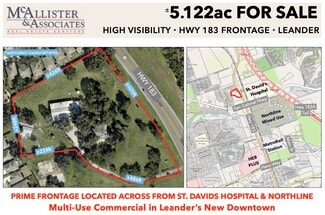 Plus de détails pour 4180 Highway 183, Leander, TX - Terrain à vendre