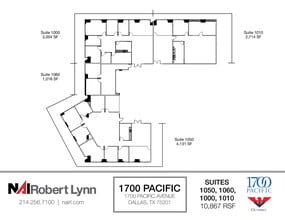 1700 Pacific Ave, Dallas, TX à louer Plan d’étage– Image 2 sur 2