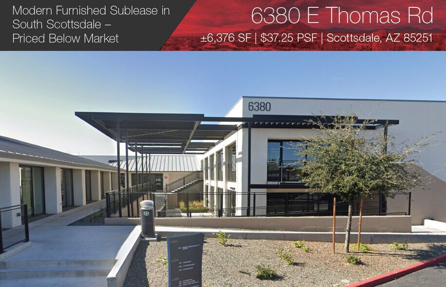 6380 E Thomas Rd, Scottsdale, AZ à louer - Photo de l’immeuble – Image 1 sur 14