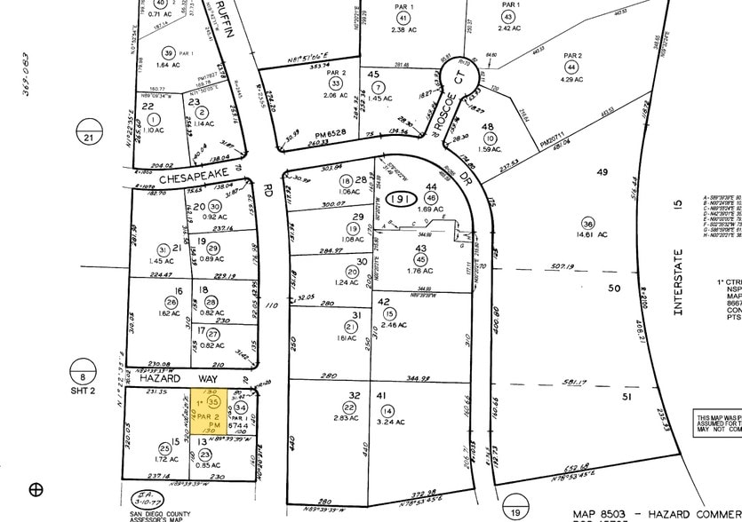 9373 Hazard Way, San Diego, CA à louer - Plan cadastral – Image 2 sur 7