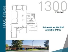 1300 Ethan Way, Sacramento, CA à louer Plan d’étage– Image 1 sur 1
