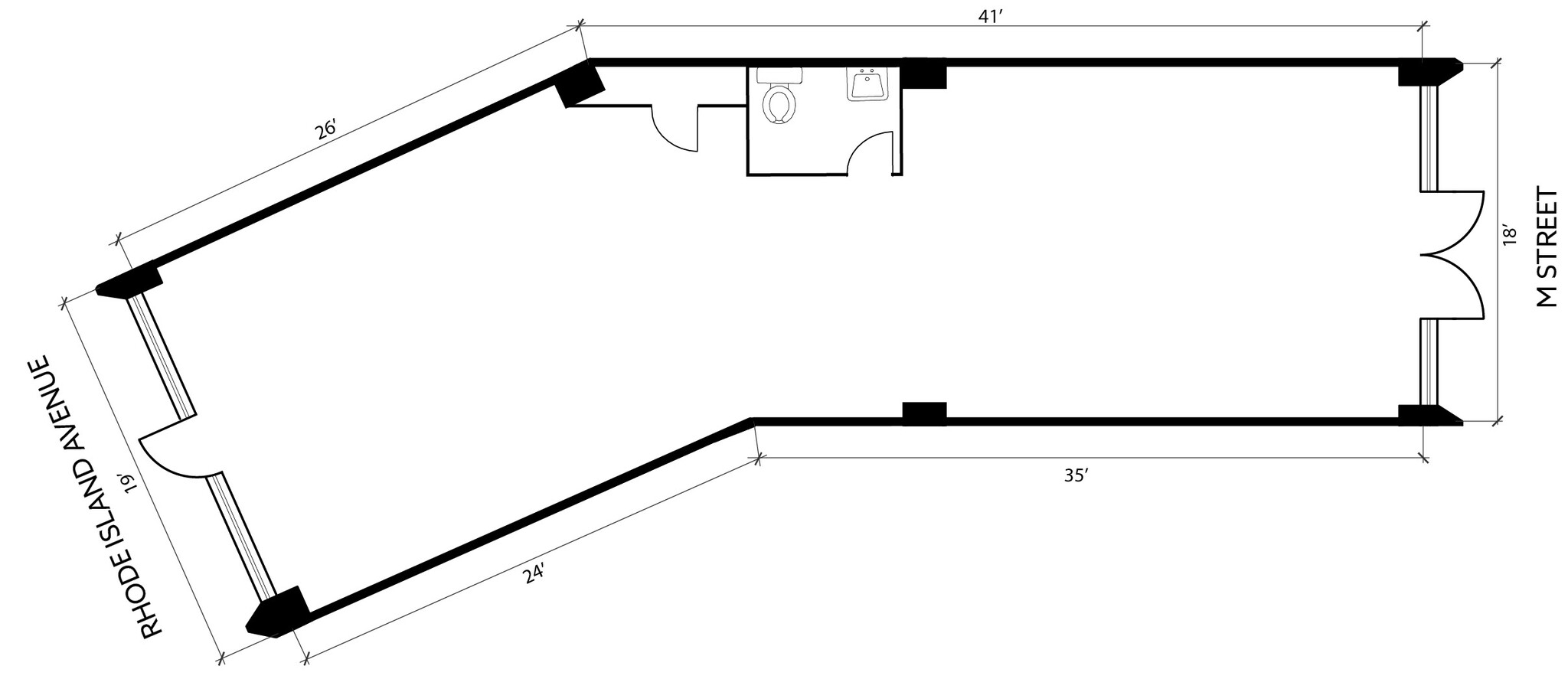 1730 Rhode Island Ave NW, Washington, DC à louer Plan d’étage– Image 1 sur 1