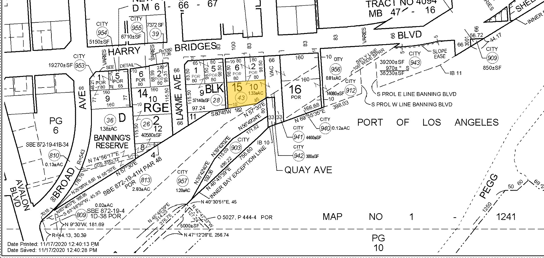 320 E Harry Bridges Blvd, Wilmington, CA à louer Plan cadastral– Image 1 sur 3