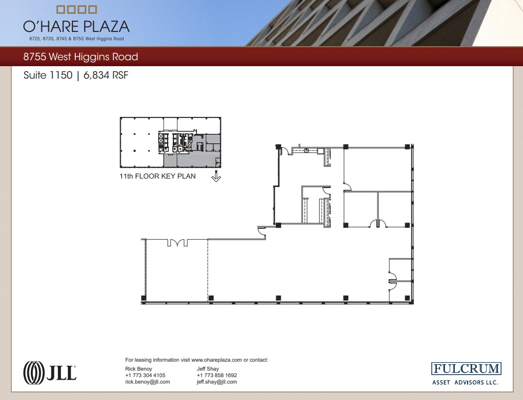8725 W Higgins Rd, Chicago, IL à louer Plan d’étage– Image 1 sur 1