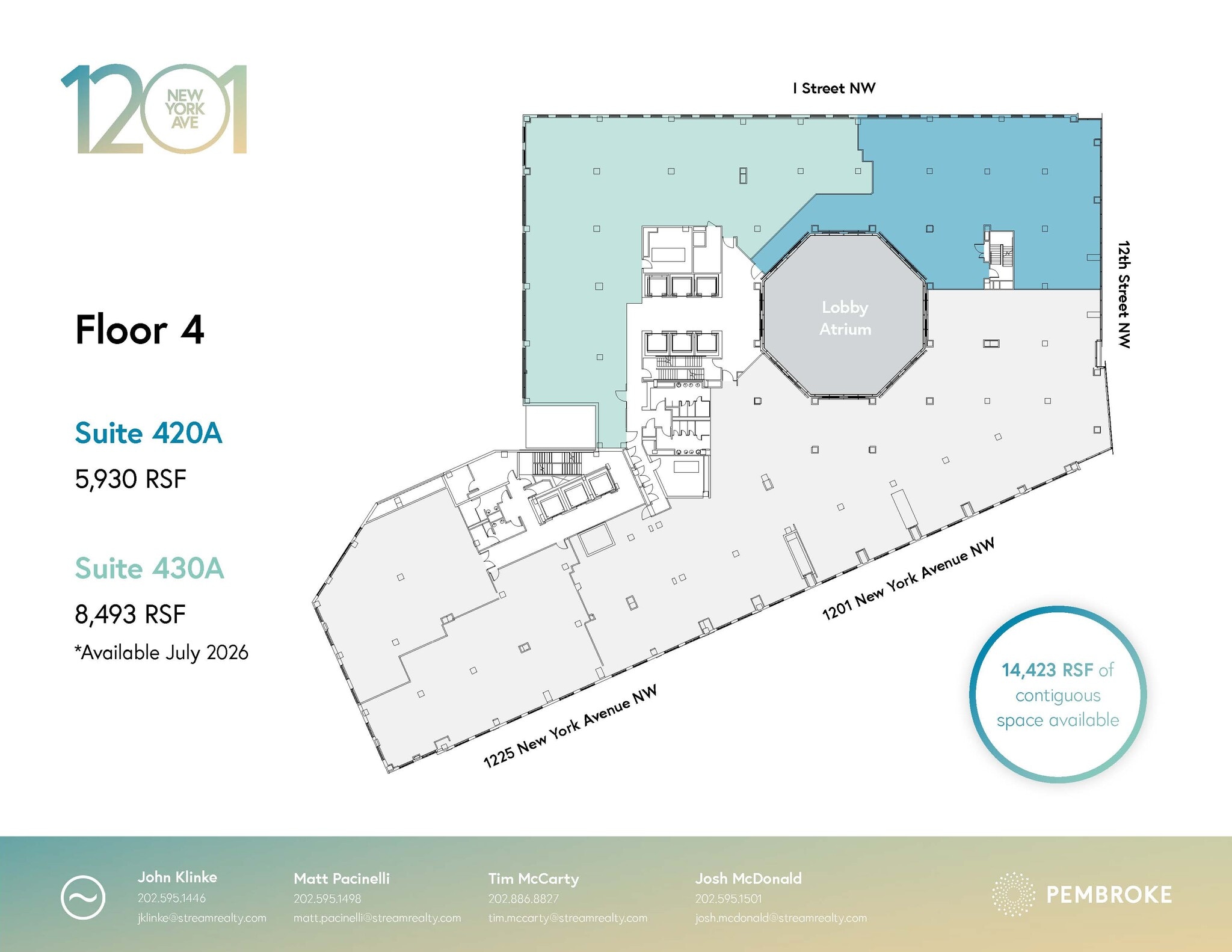 1201 New York Ave NW, Washington, DC à louer Plan d’étage– Image 1 sur 1