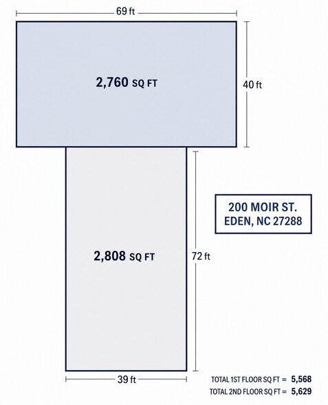 200 Moir St, Eden, NC à vendre - Plan d’étage – Image 3 sur 10