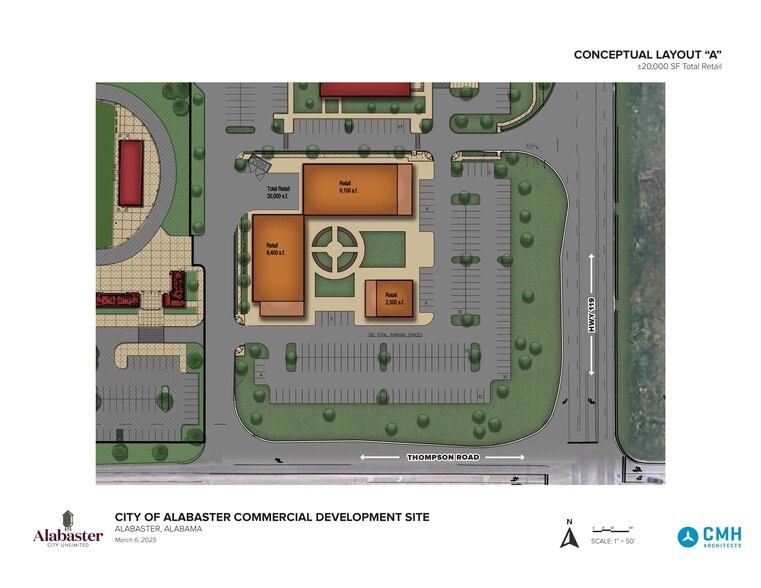 Thompson Rd., Alabaster, AL à louer - Plan de site – Image 2 sur 2
