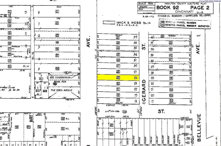 2604 Eden Ave, Cincinnati, OH à vendre - Plan cadastral – Image 2 sur 2