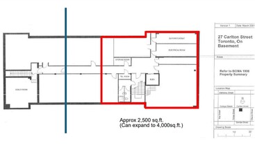 27 Carlton St, Toronto, ON à louer Plan d’étage– Image 2 sur 2