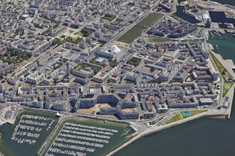 Le Havre - VUE AÉRIENNE vue de carte