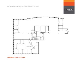 521 E Morehead St, Charlotte, NC à louer Plan d’étage– Image 2 sur 2