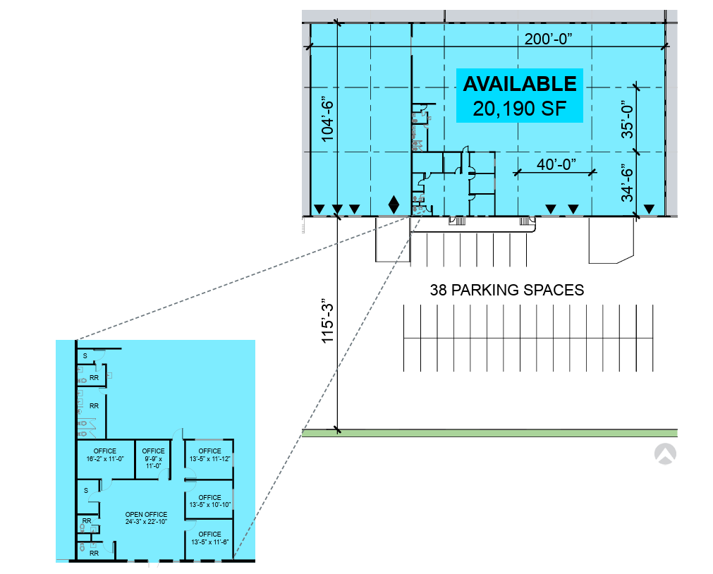 151 Regal Row, Dallas, TX à louer Plan d’étage– Image 1 sur 1