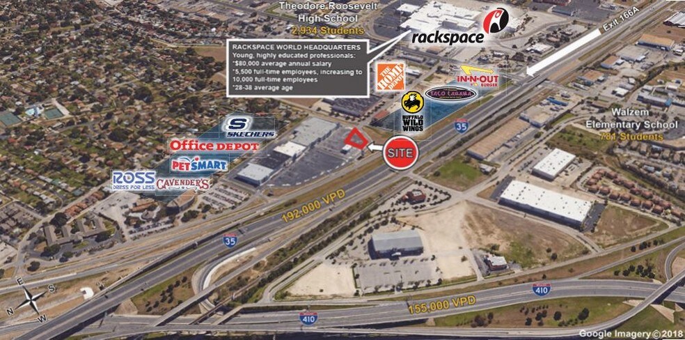 I 35, San Antonio, TX à louer - Aérien – Image 2 sur 2