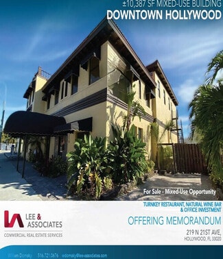 Plus de détails pour 219 N 21st Ave, Hollywood, FL - Local commercial à vendre