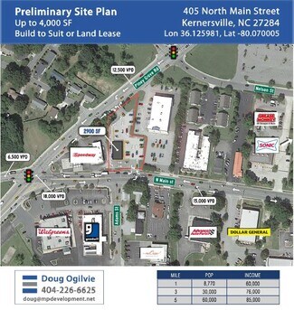 Plus de détails pour 405 N Main St, Kernersville, NC - Terrain à vendre
