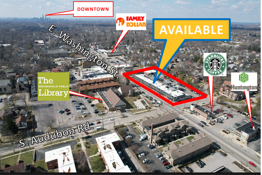 5614-5648 E Washington St, Indianapolis, IN à louer - Photo de l’immeuble – Image 1 sur 5