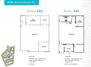 6185 Cornerstone Ct E, San Diego, CA à louer Plan d’étage– Image 1 sur 1