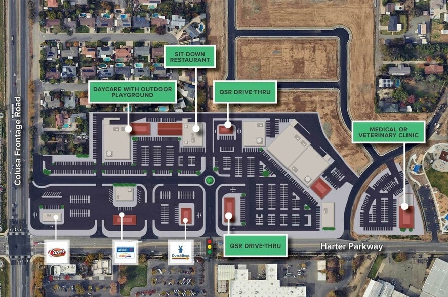 NWQ of Harter Pky, Yuba City, CA à louer - Plan de site – Image 2 sur 7