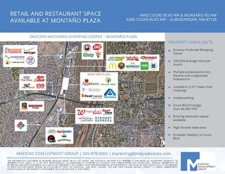 Plus de détails pour 6000-6200 Coors Blvd, Albuquerque, NM - Local commercial à louer