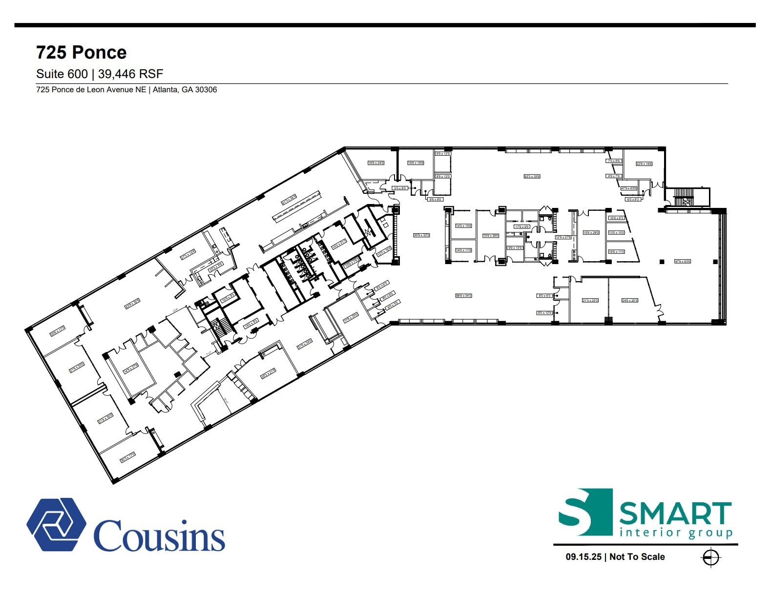 725 Ponce de Leon Ave NE, Atlanta, GA à louer Plan d’étage– Image 1 sur 1