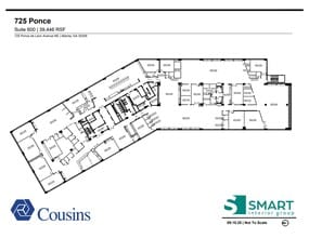 725 Ponce de Leon Ave NE, Atlanta, GA à louer Plan d’étage– Image 1 sur 1