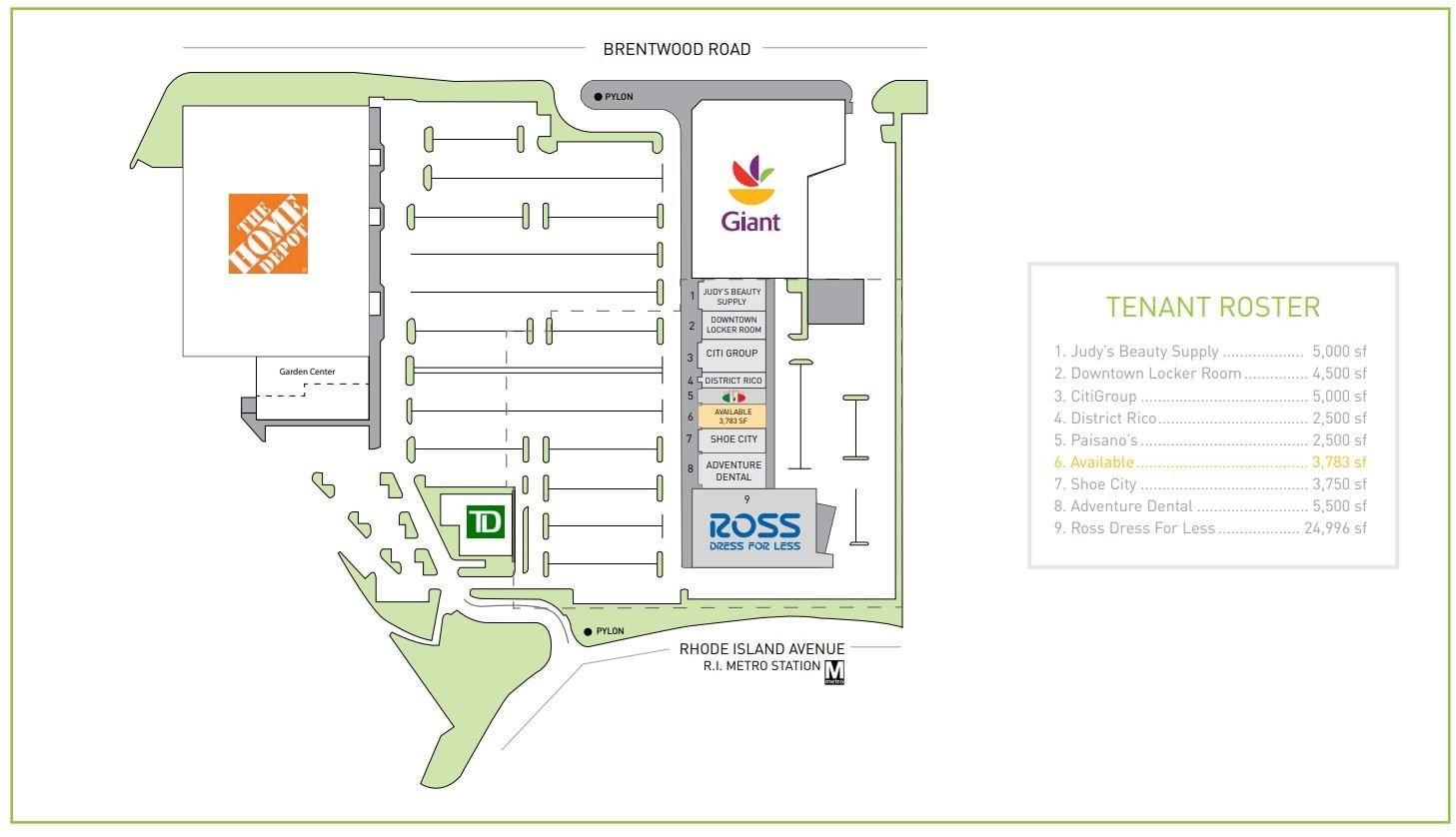 1060 Brentwood Rd NE, Washington, DC à louer Plan de site– Image 1 sur 2