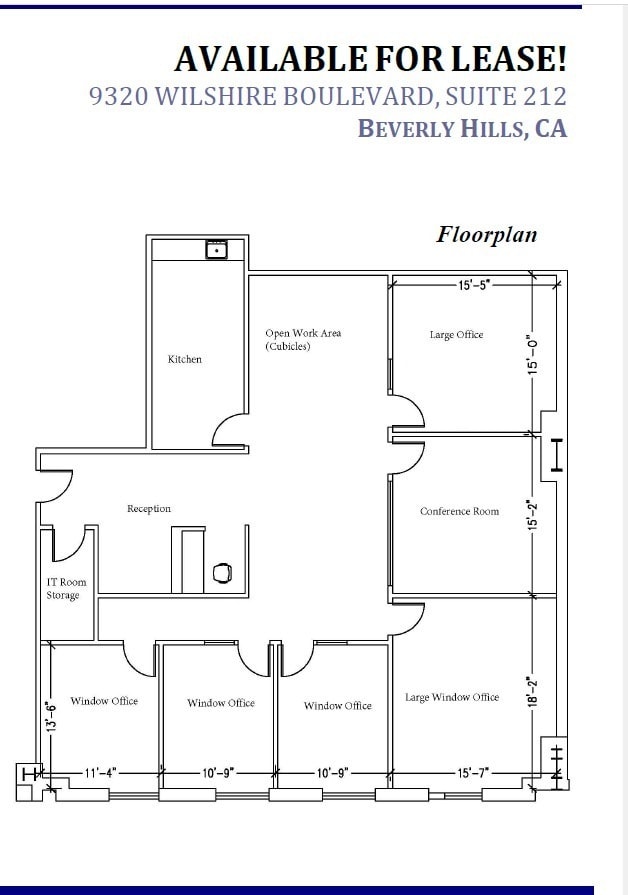 9320 Wilshire Blvd, Beverly Hills, CA à louer Plan d’étage– Image 1 sur 1