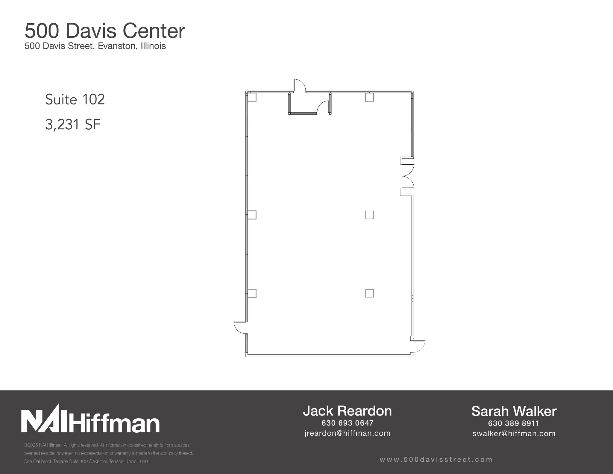 500 Davis St, Evanston, IL à louer Plan d’étage– Image 1 sur 1