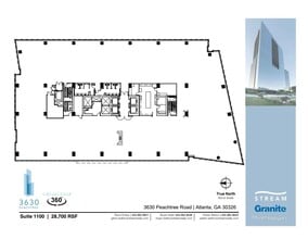 3630 Peachtree Rd NE, Atlanta, GA à louer Plan d’étage– Image 1 sur 1