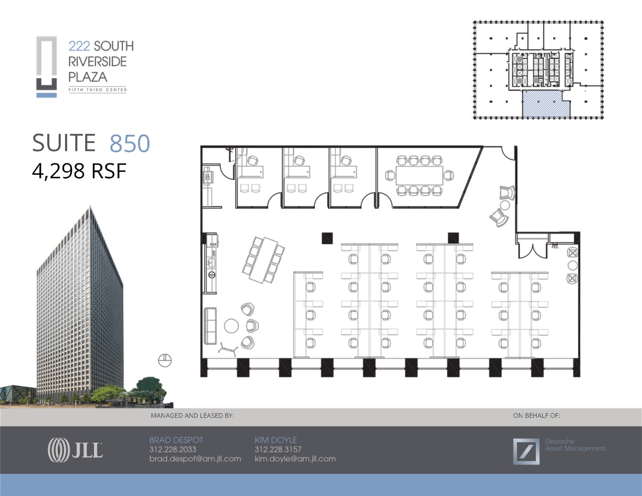 222 S Riverside Plz, Chicago, IL à louer Plan d’étage– Image 1 sur 1