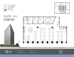 222 S Riverside Plz, Chicago, IL à louer Plan d’étage– Image 1 sur 1