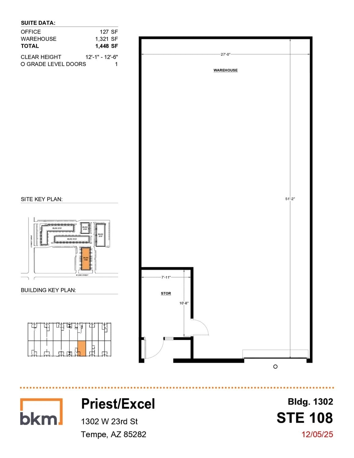 2121 S Priest Dr, Tempe, AZ à louer Plan d’étage– Image 1 sur 1