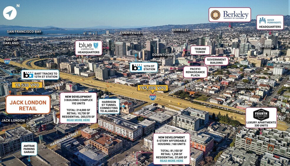 200-206 Broadway, Oakland, CA à vendre - Aérien – Image 2 sur 4